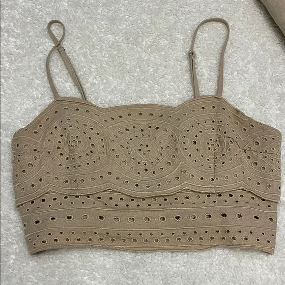 Jason Wu Tan Eyelet Skirt Set - Picture 4 of 10